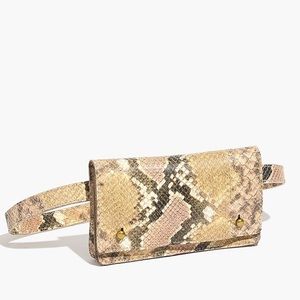 NWT Madewell Leather Belt Bag Snake